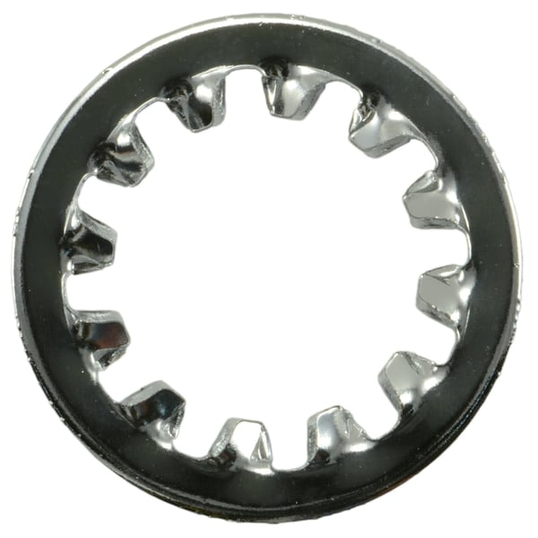Midwest Fastener Internal Tooth Lock Washer, For Screw Size 1/2 in Steel, Chrome Plated Finish, 10 PK 74388 - main